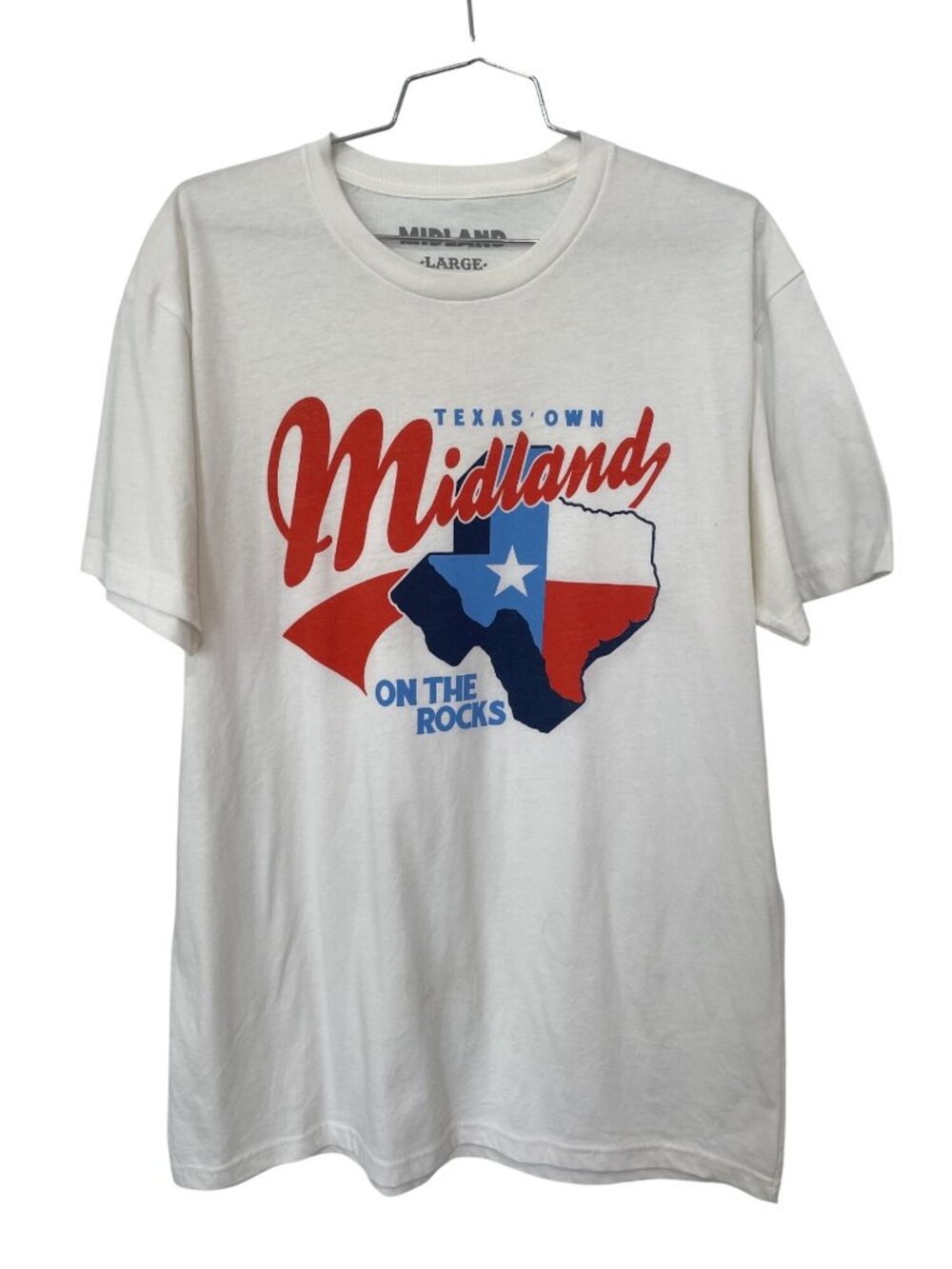 Midland Graphic Tee Large Midland Texas on The Rocks Short Sleeve T-Shirt Retro